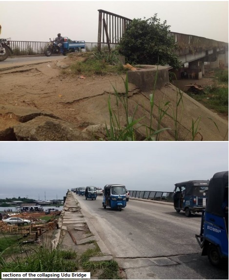 RE: ON THE WIDELY CIRCULATED UDU BRIDGE DANGER ALERT – THE NEED FOR THE DELTA STATE GOVERNMENT’S URGENT INTERVENTION AND THE CONSTRUCTION OF ANOTHER SOPHISTICATED BRIDGE OR AN UNDERGROUND VEHICLE TUNNEL